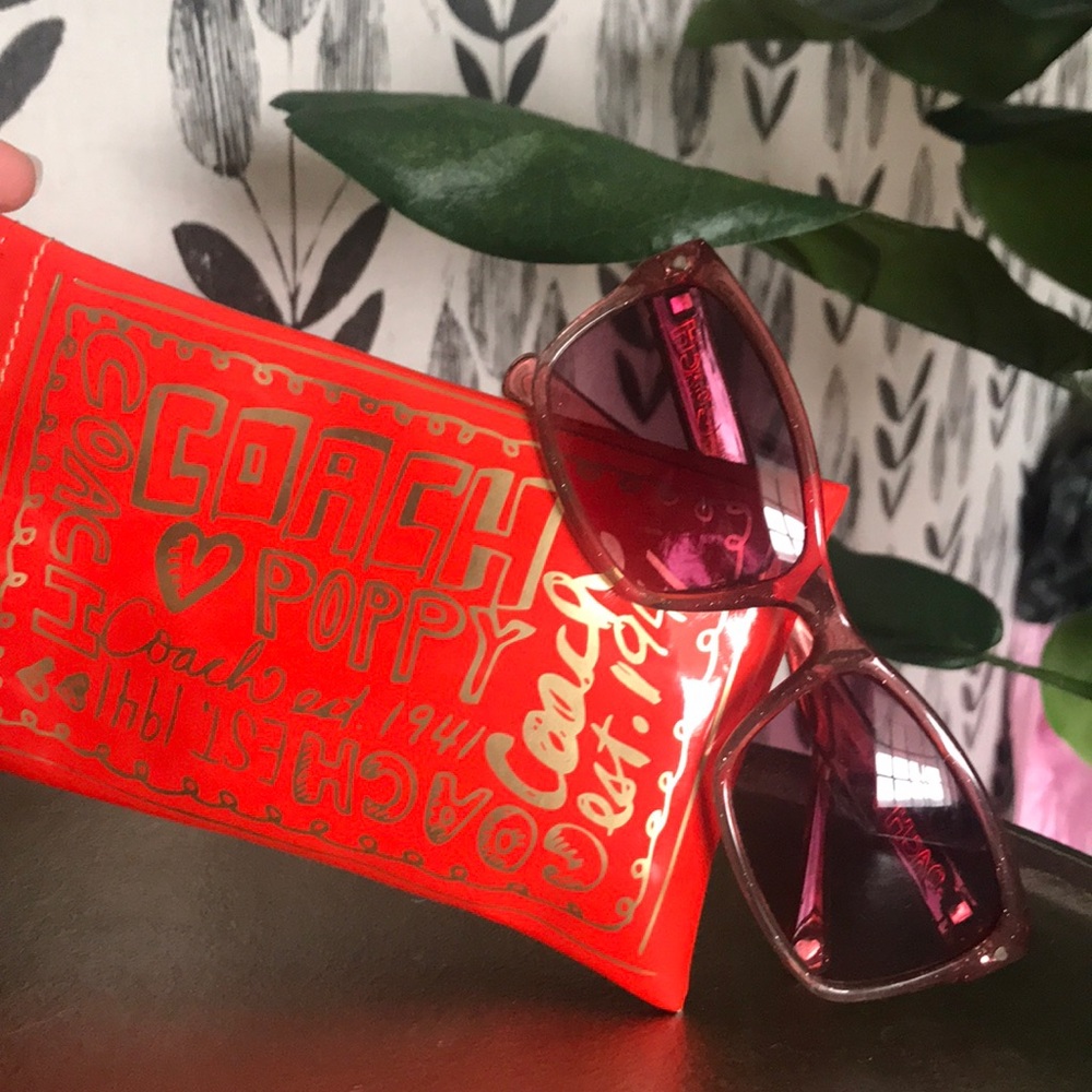 •Blush Pink Coach Sunglasses•